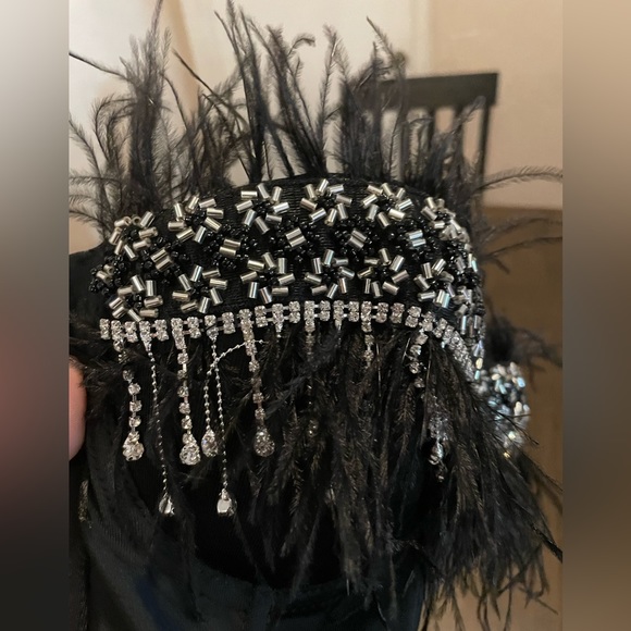 Feathered Bustier Top NWOT - Picture 2 of 9